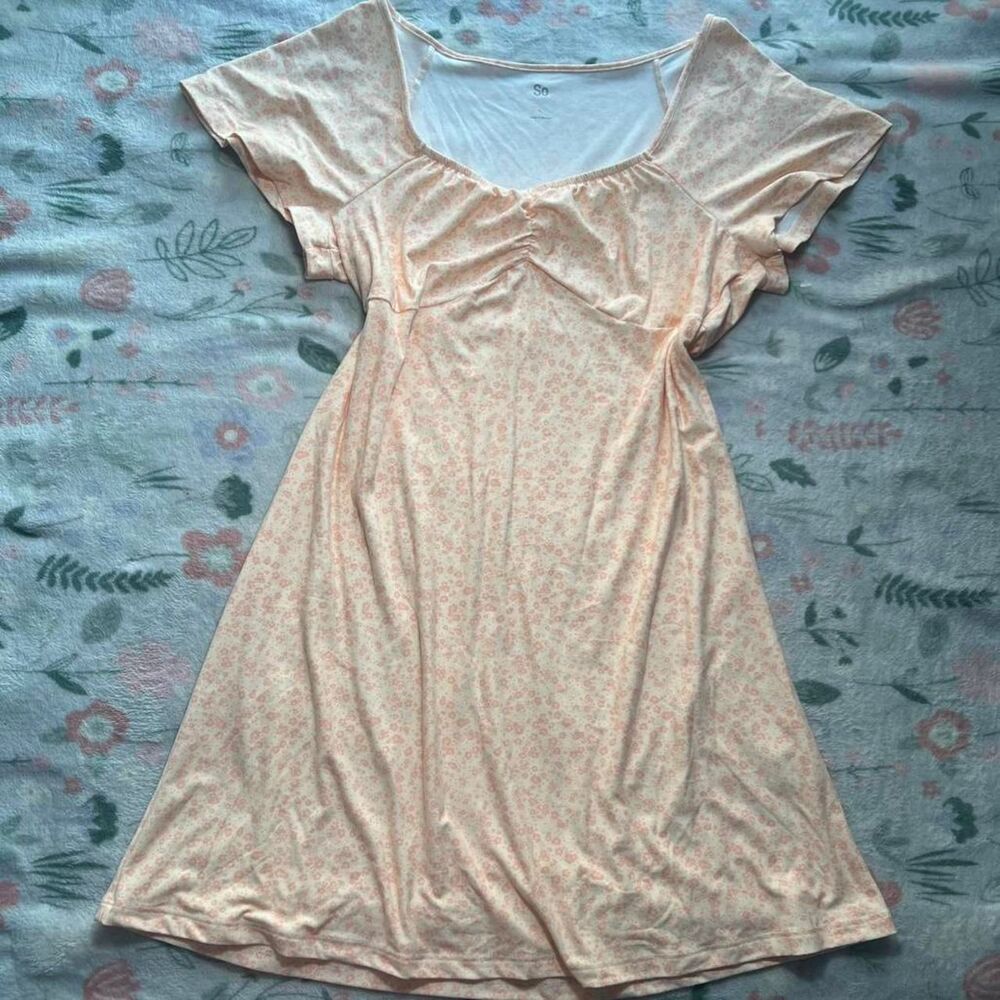 Floral Babydoll Dress L Milkmaid Y2K Coquette Cottage Fairy Prairie Ballet Doll